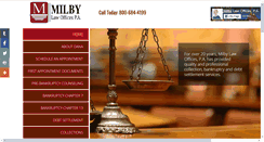 Desktop Screenshot of milbylaw.com